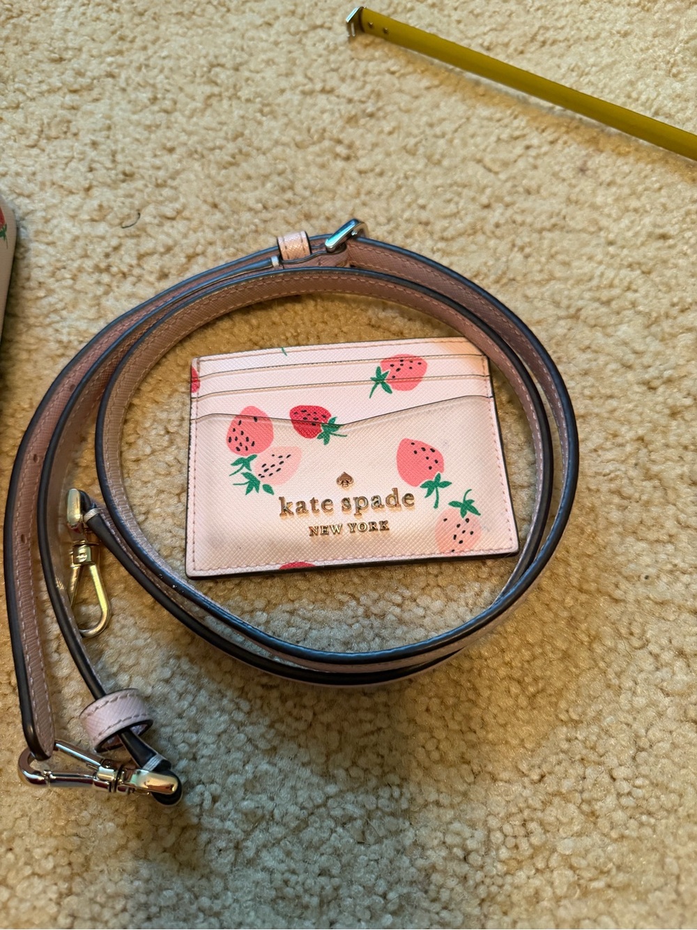 kate spade Pink Strawberry Print Mini Crossbody Top-Handle Bag - Picture 8 of 10